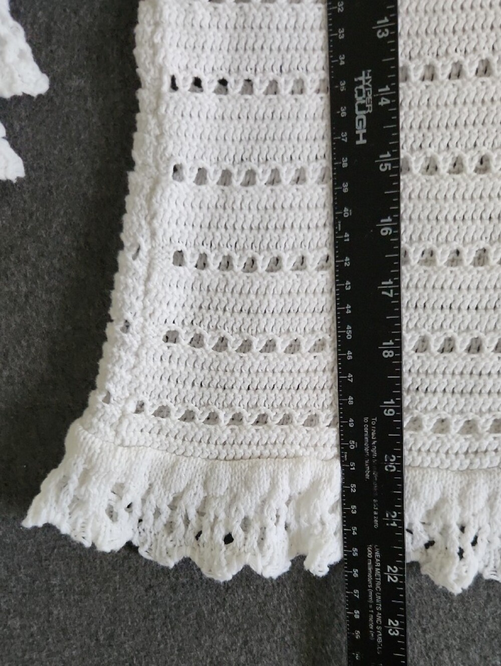 Lilly Pulitzer White Crochet Knit Sweater Scalloped Edges 3/4 Sleeves Women's M - Picture 4 of 8